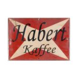 Habert Kaffee enamel advertising sign,