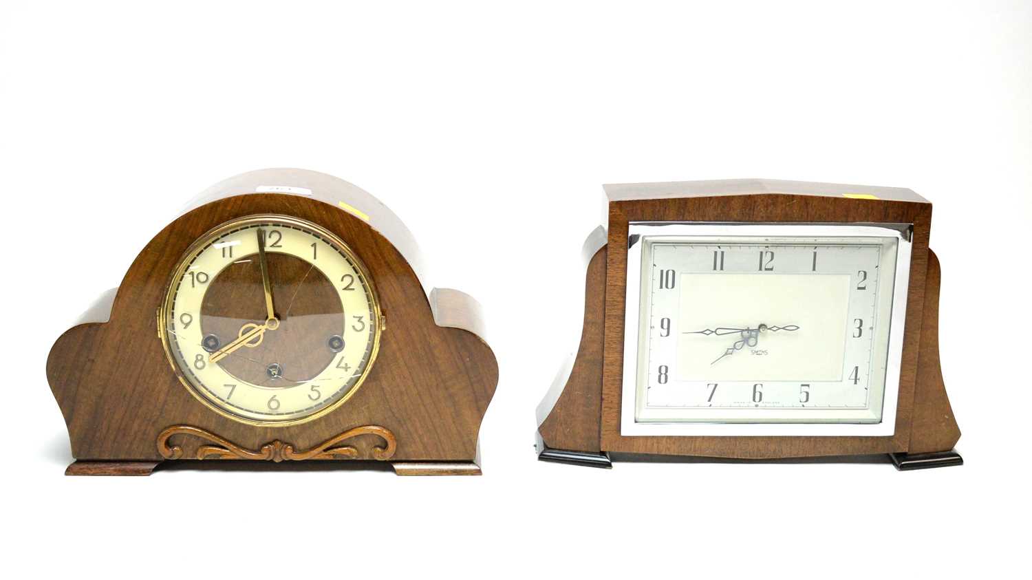 An Art Deco Smiths mantel clock; and another Art Deco mantel clock