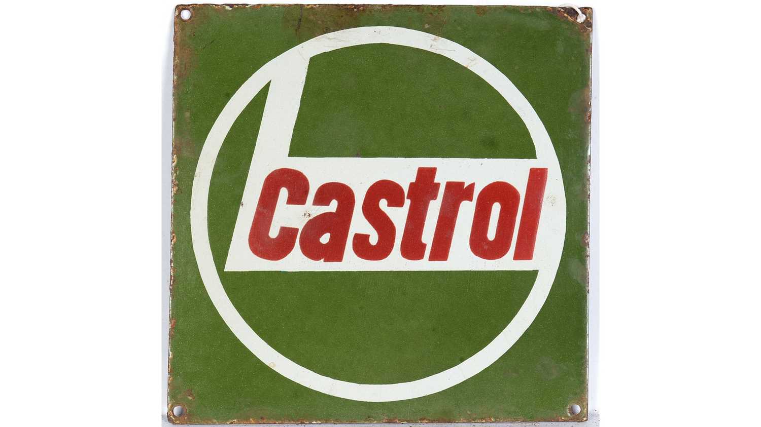 Castrol enamel advertising sign