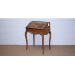 A late 19th Century rosewood bureau de dame.