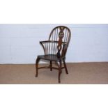 An ash, elm and beech Windsor armchair.