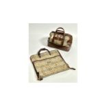 A vintage Burberry Sports holdall and a garment bag