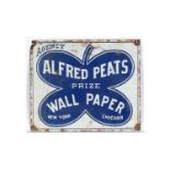 Alfred Peats Wall Paper enamel advertising sign