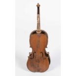 Violin for restoration labelled James Charleton