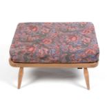 Ercol; a beech Windsor Model 341 extension stool.