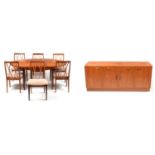 G Plan: a mid Century teak eight piece dining room suite