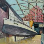 Peter Collins - Study of S.S. Turbinia at the Discovery Museum | oil