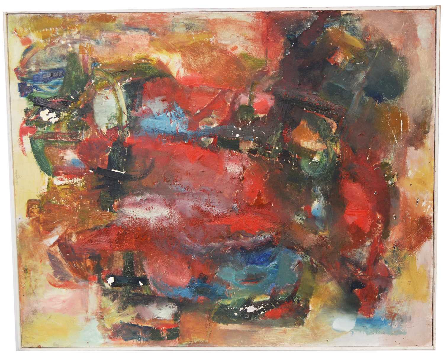 John Dillistone - Abstract and Texture in Red and Blue | oil