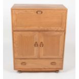 Ercol: an elm Winsor No. 430 serving cabinet