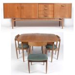 G Plan: a mid Century teak six-piece dining suite.