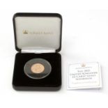 The 2015 United Kingdom 22-carat gold Sovereign,
