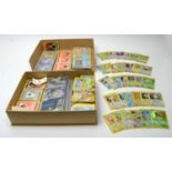 A collection of Pokemon cards,