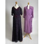 1930s day dresses | Convertible lace tea dress and a house dress