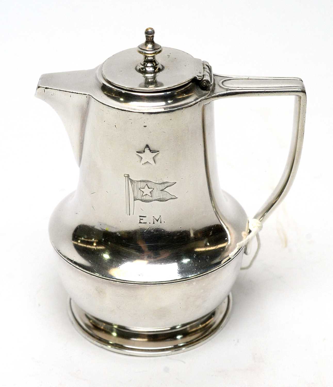 Elkington & Co for White Star Line: a plated hot milk jug,