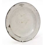 Shackleton–Rowett Expedition of 1921–1922: an enamel plate inscribed 'Quest R.Y.S.',