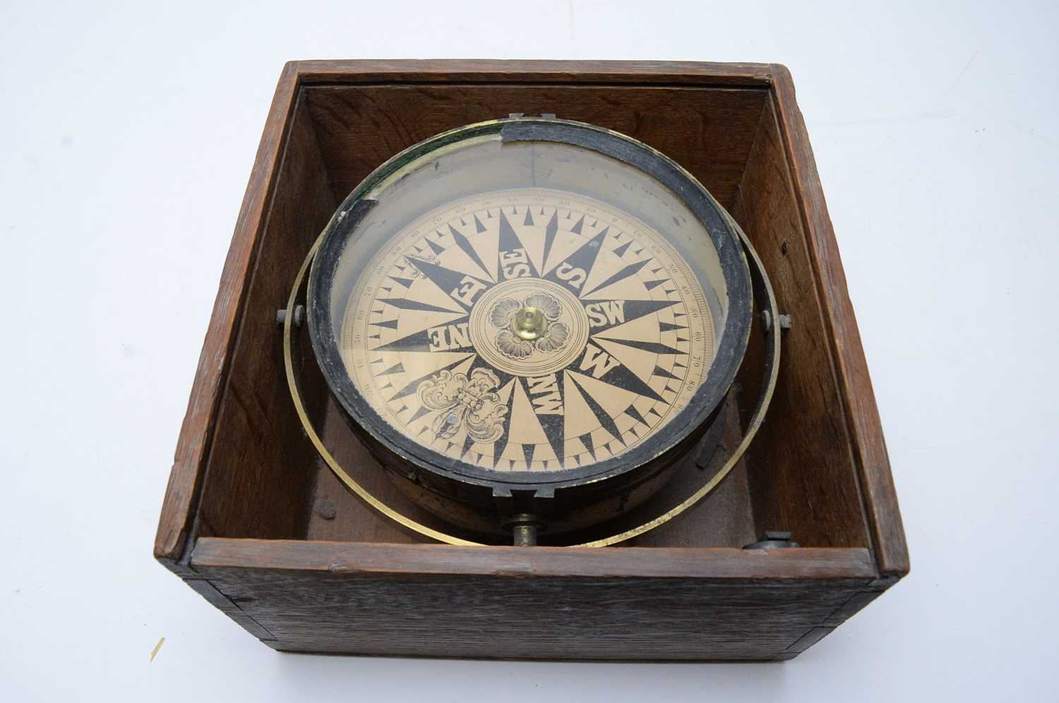 A 19th Century nautical compass, - Image 3 of 3