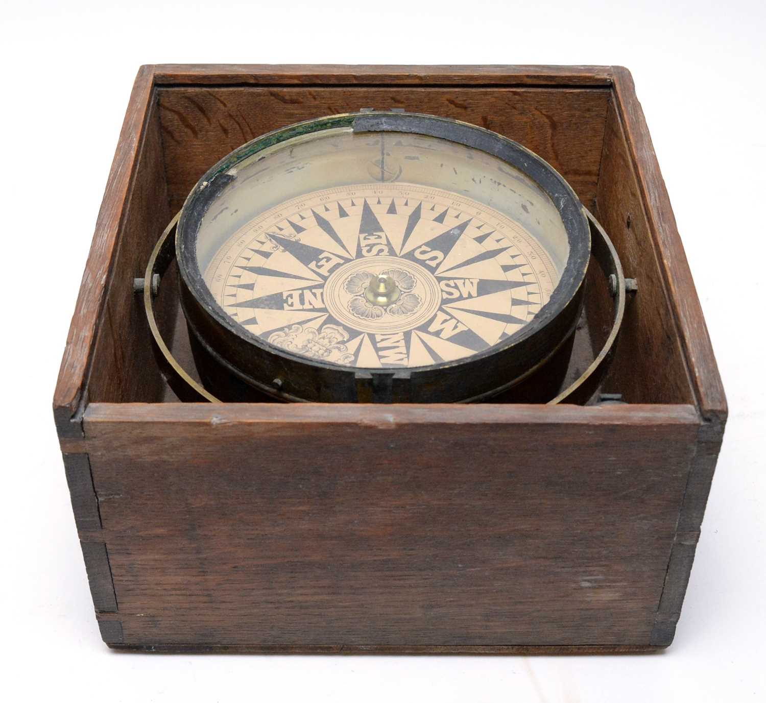 A 19th Century nautical compass,