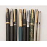 A collection of fountain pens,