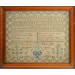 19th Century needlework sampler by Ann Sharples