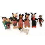 A selection of Walt Disney Mickey Mouse toys.