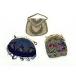 Three early 20th Century beadwork evening bags