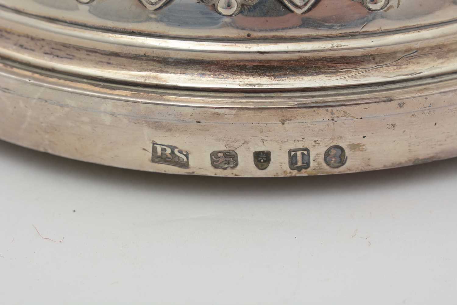 A George III silver three-branch candelabrum, by Benjamin Smith II, - Image 6 of 13