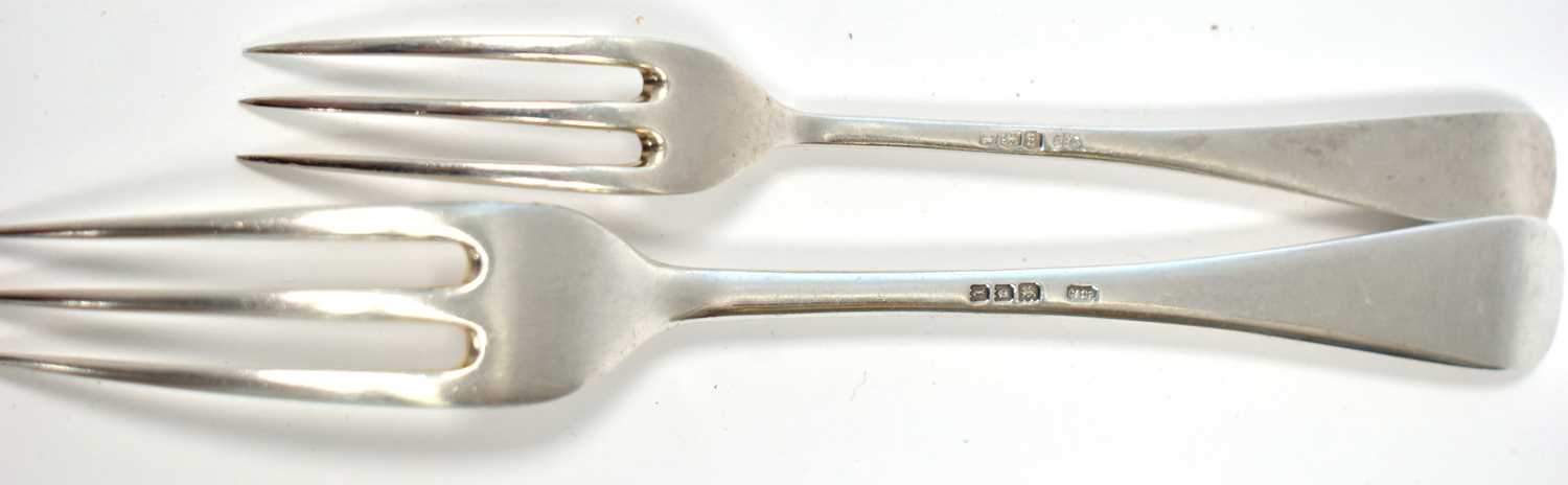 A composite suite of silver cutlery for twelve places, - Image 4 of 5