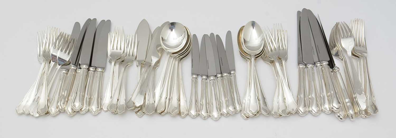A suite of Elizabeth II silver cutlery for six places, - Image 2 of 2