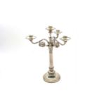 A George III silver three-branch candelabrum, by Benjamin Smith II,