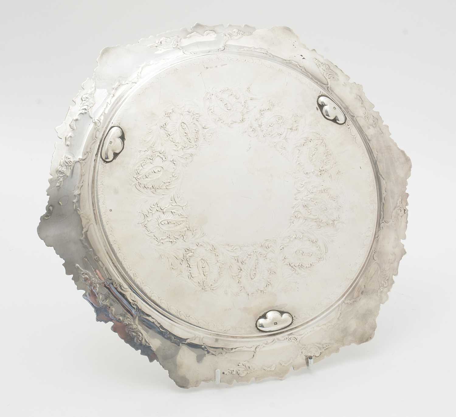 An Edward VII silver salver, by Atkin Brothers, - Image 2 of 5