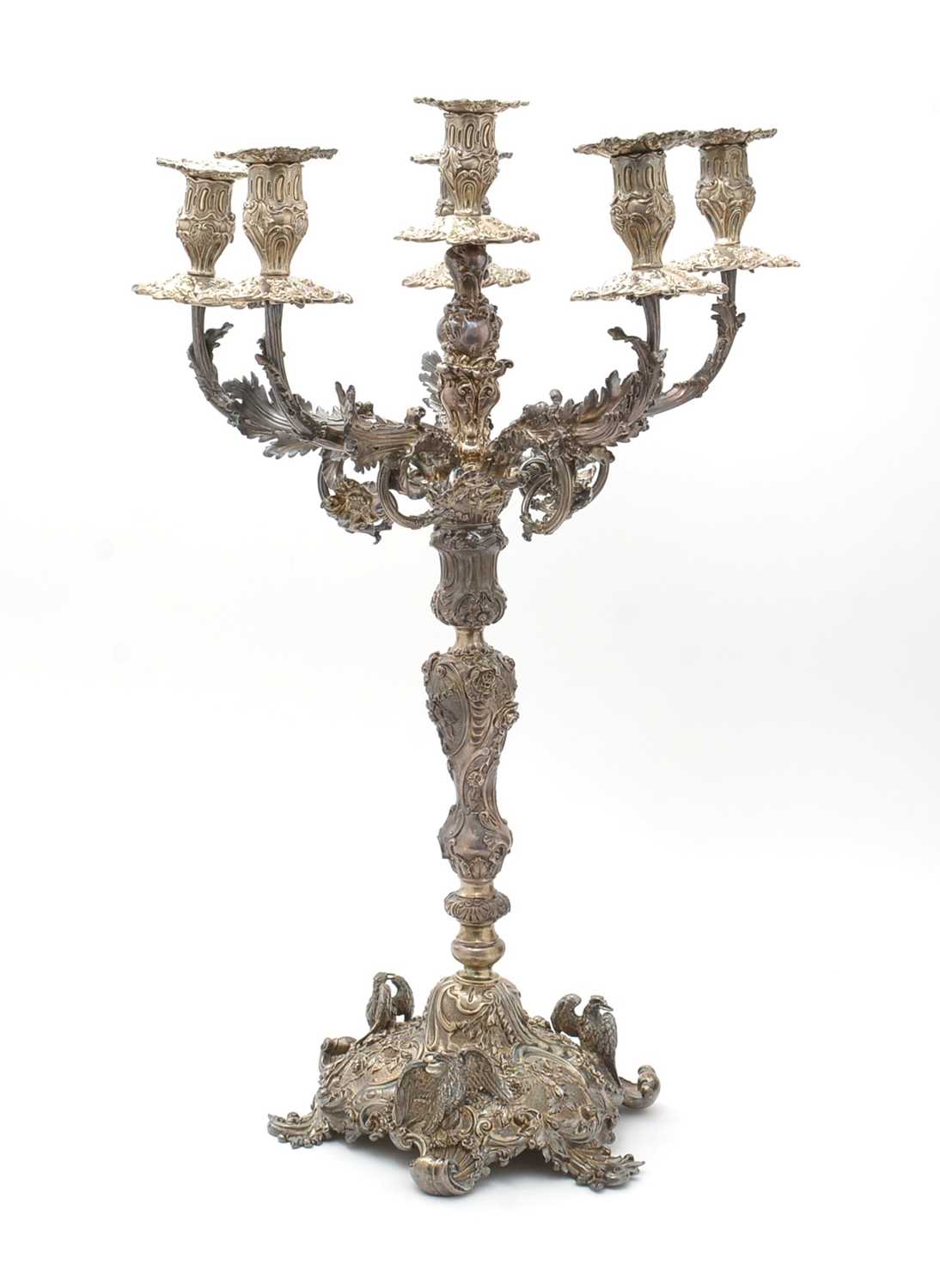 A William IV silver five-branch candelabrum, by Paul Storr, - Image 2 of 40