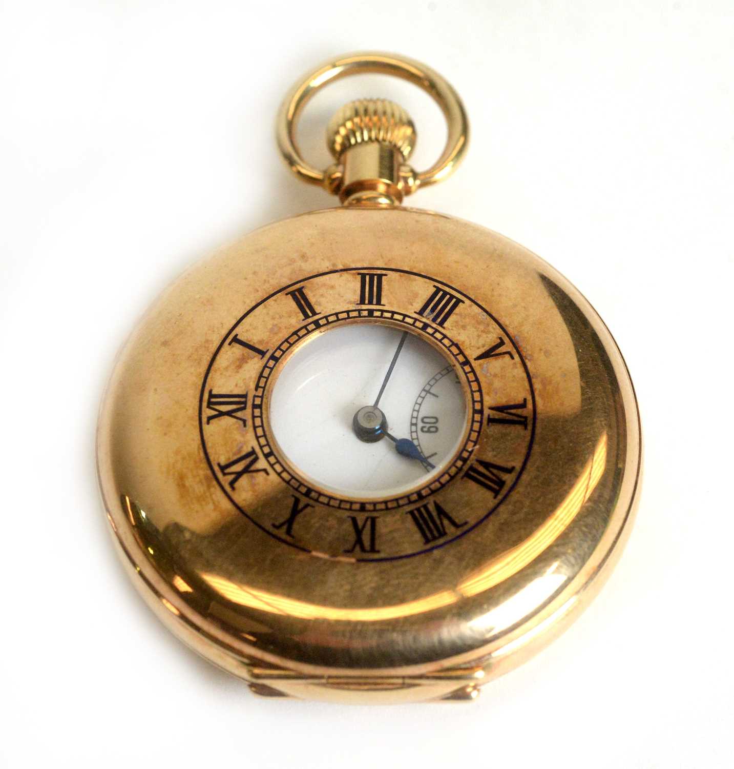 Fortex: a 9ct yellow gold half-hunter pocket watch, - Image 2 of 8