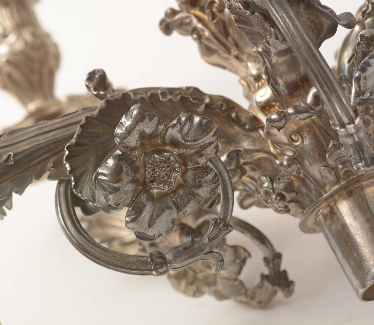 A William IV silver five-branch candelabrum, by Paul Storr, - Image 40 of 40