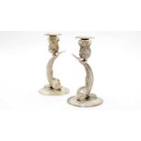 A pair of modern Irish silver candlesticks, by Royal Irish Silver Co,