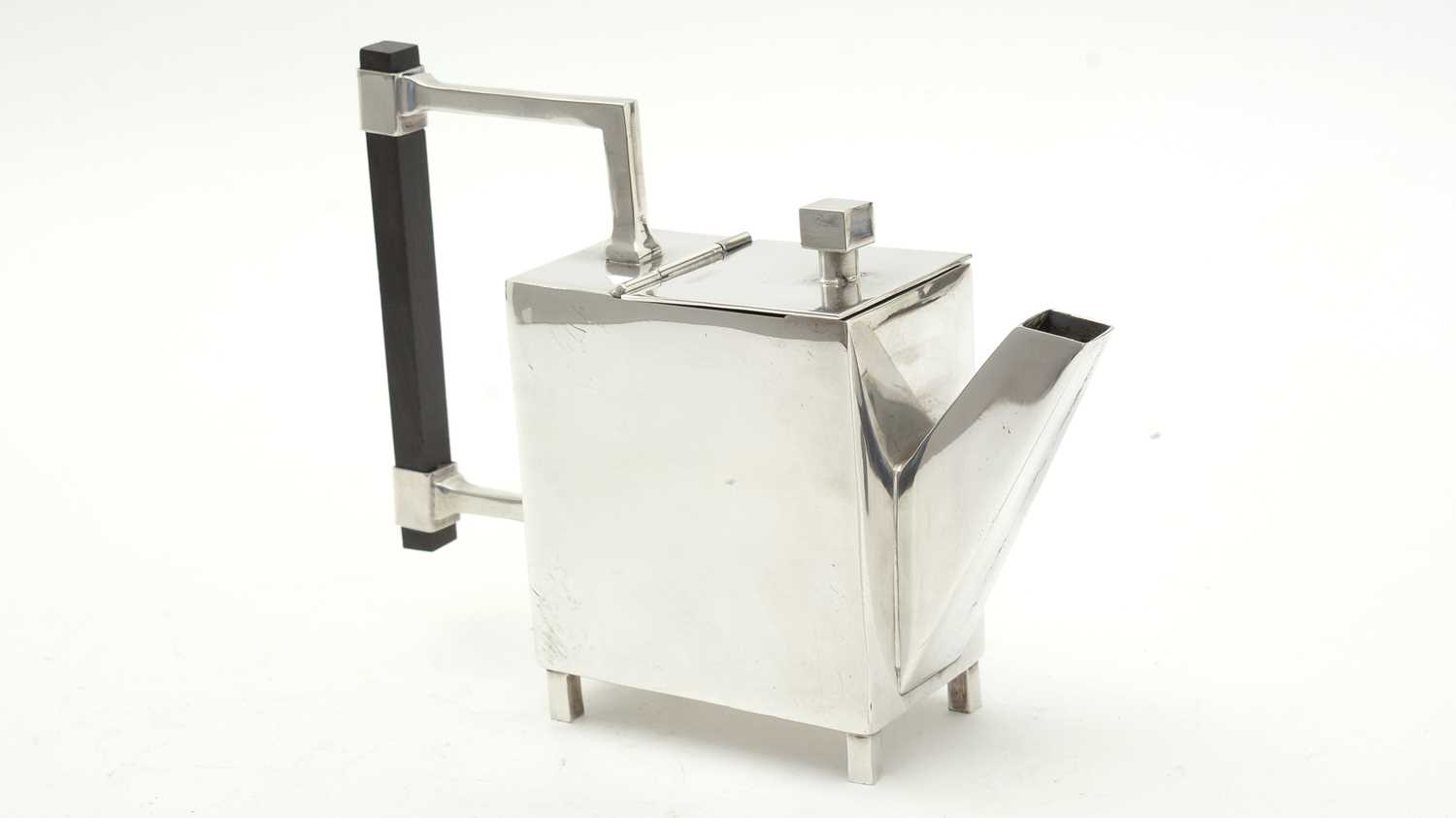 Dr. Christopher Dresser for Dixon: electroplate square teapot