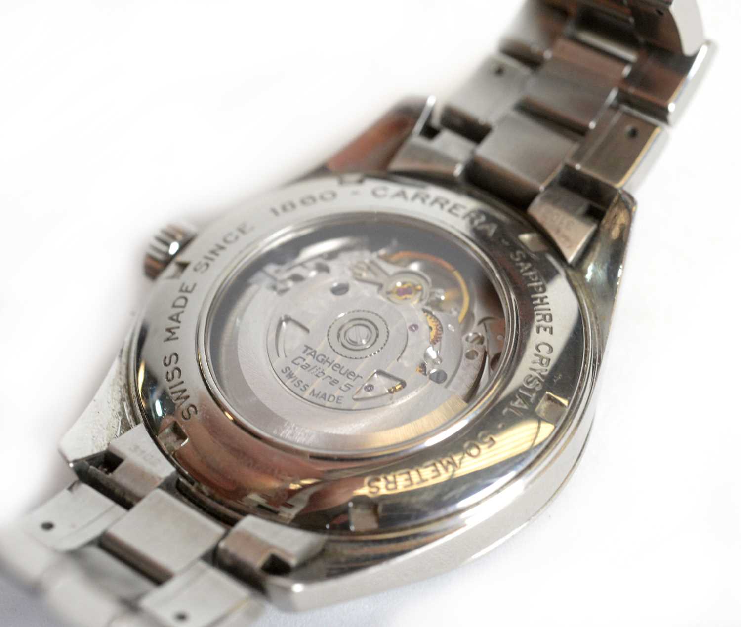 Tag Heuer Carrera: a steel cased automatic wristwatch, - Image 9 of 9