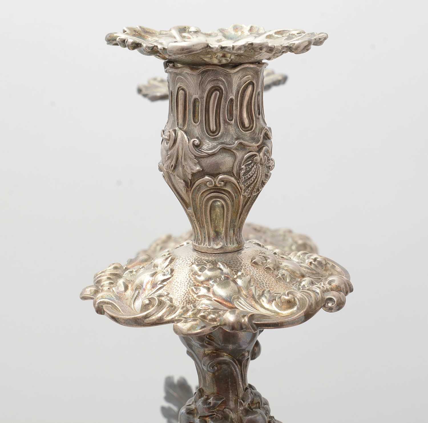 A William IV silver five-branch candelabrum, by Paul Storr, - Image 8 of 40
