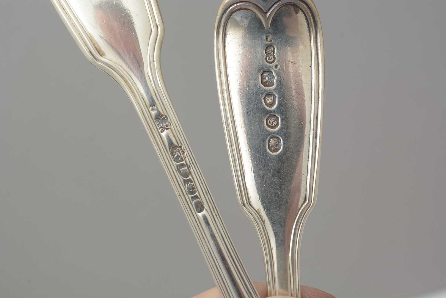 A suite of Victorian silver flatware, - Image 2 of 2