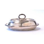 An Edward VII silver tureen and cover, by Martin, Hall & Co,