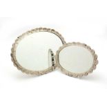 Two 20th Century 900 standard Persian silver mirrors,