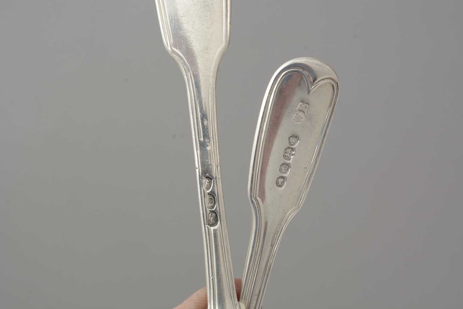 A composite suite of Victorian silver forks and spoons, - Image 5 of 7