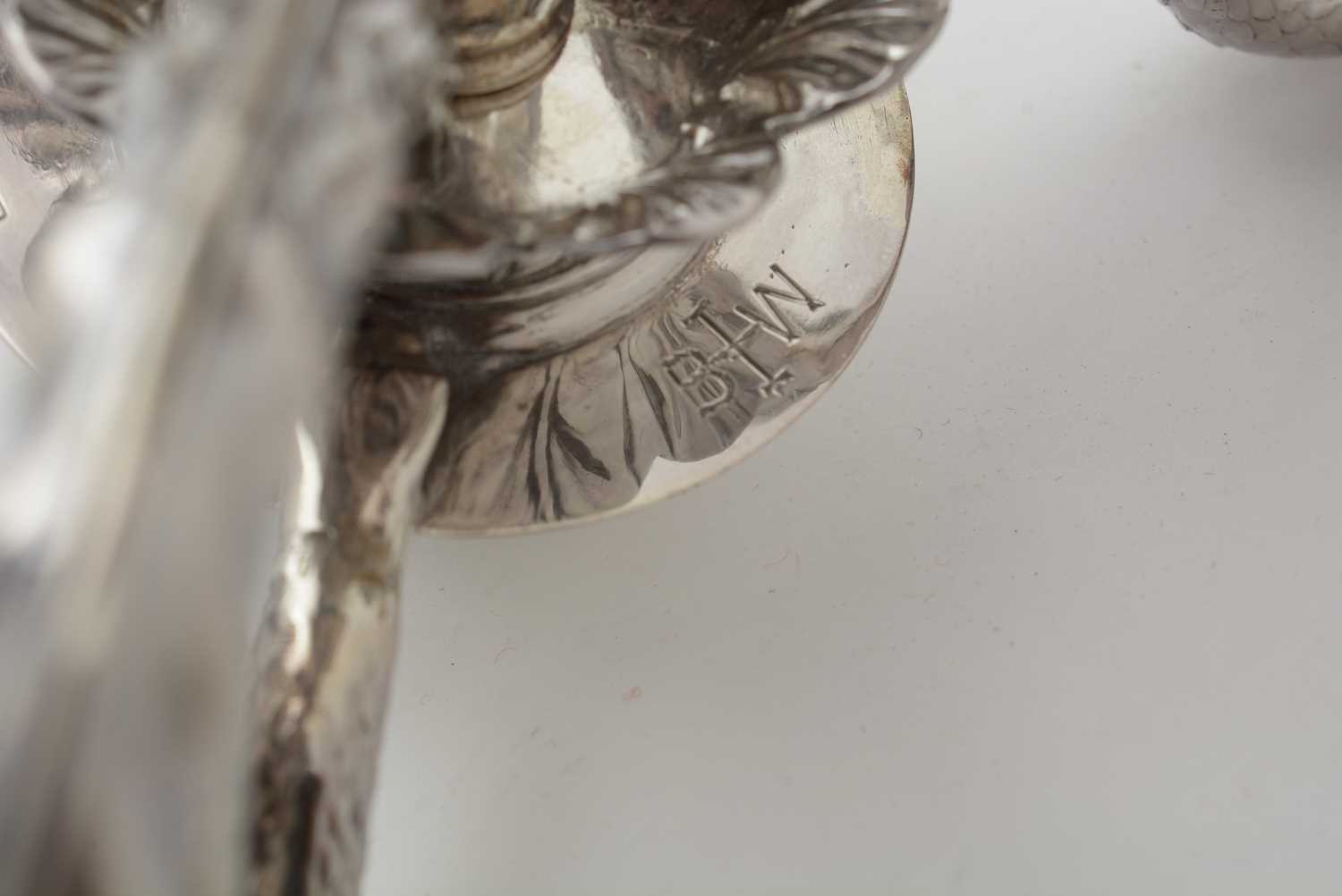 A George III silver three-branch candelabrum, by Benjamin Smith II, - Image 13 of 13