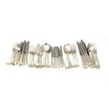 A suite of Elizabeth II silver cutlery for six places,