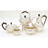 A Victorian silver tea and coffee service, by Atkin Brothers