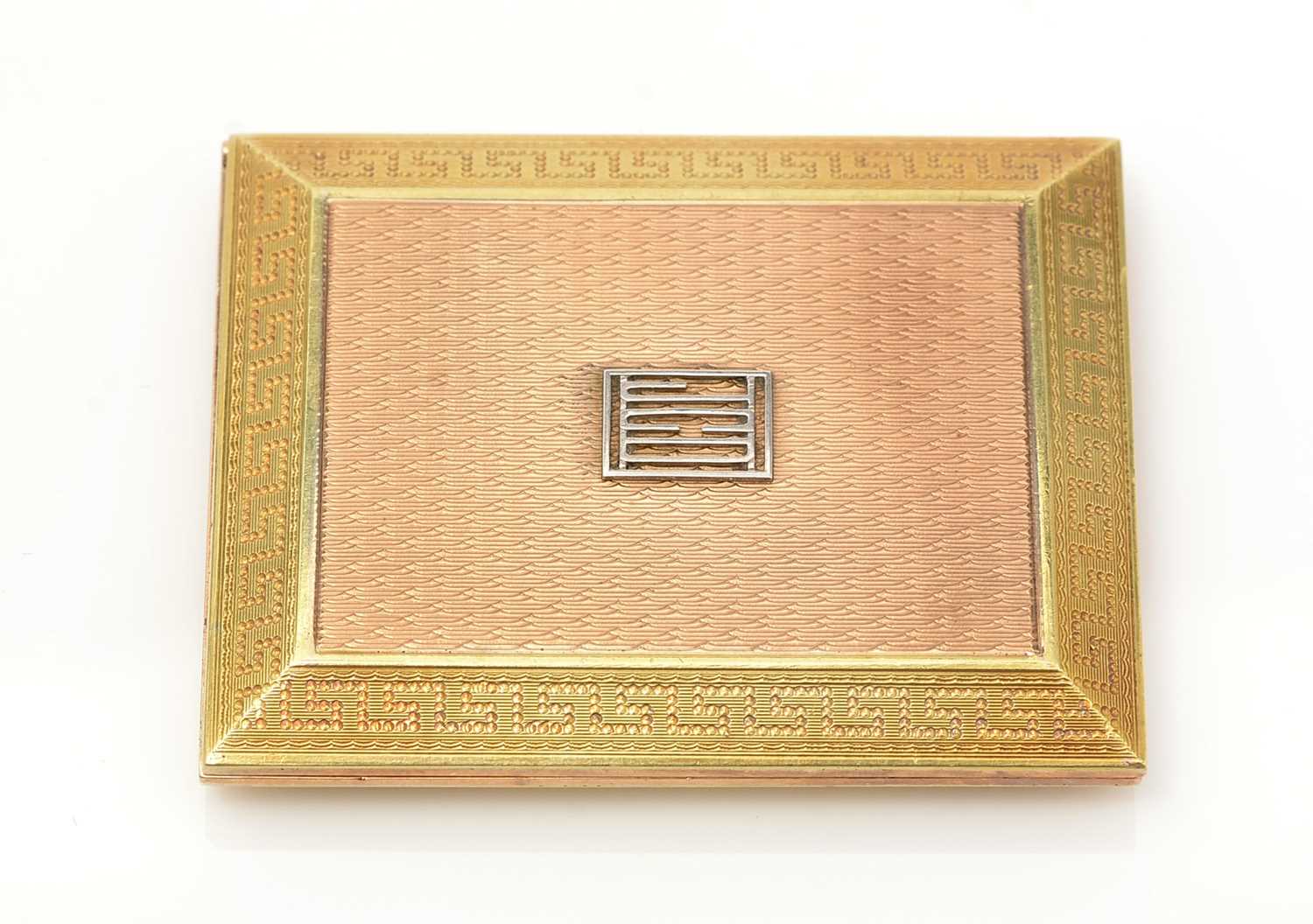 An Art Deco 9ct three-coloured gold matchbook case, - Image 5 of 5