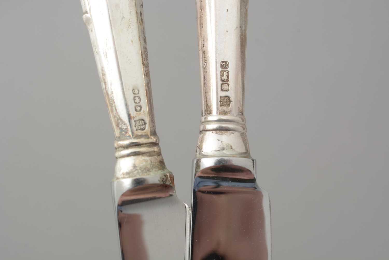 A set of silver mounted table knives, by Cooper Brothers & Sons, - Image 2 of 2