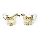 A pair of late Victorian silver sauce boats, by Thomas Hayes,