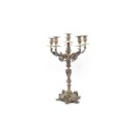 A William IV silver five-branch candelabrum, by Paul Storr,