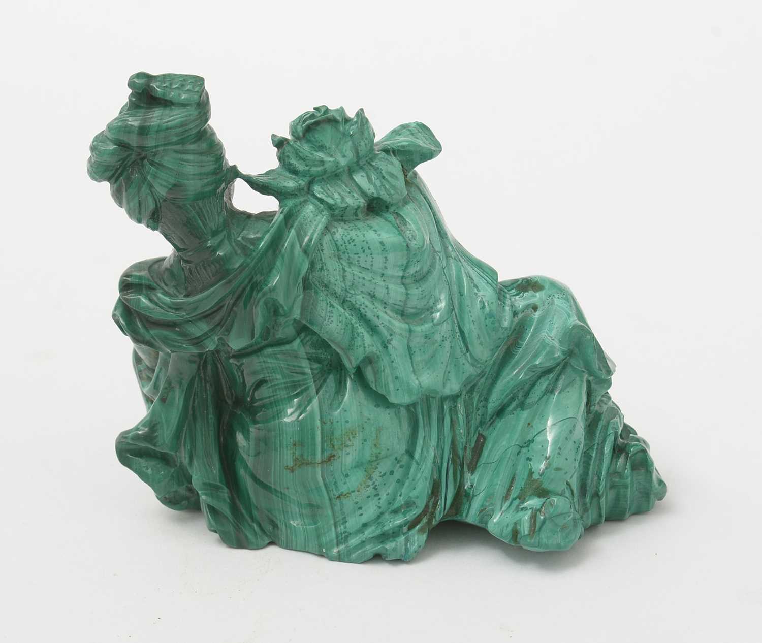 Chinese carved Malachite figure - Image 4 of 30