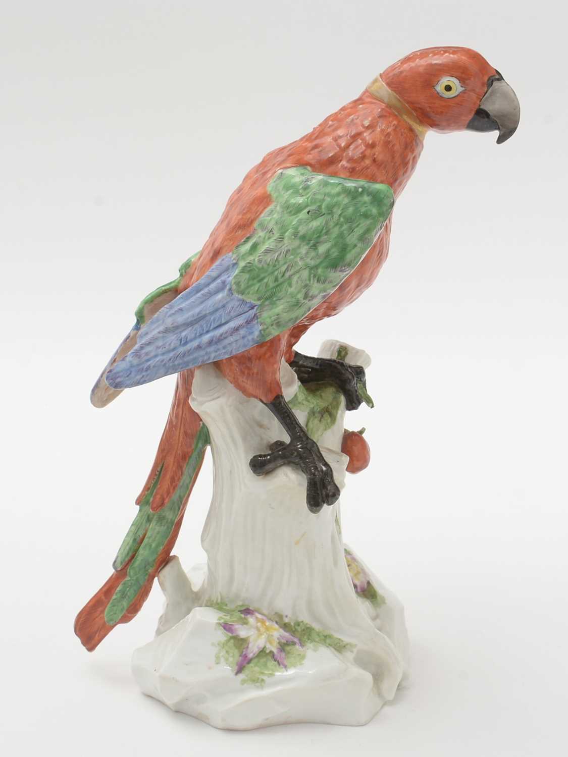 Pair of late 19th Century Continental porcelain parrots. - Image 3 of 24